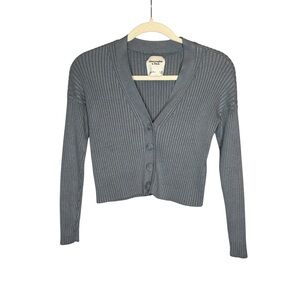 Abercrombie & Fitch Ribbed Cardigan XS Dusty Blue